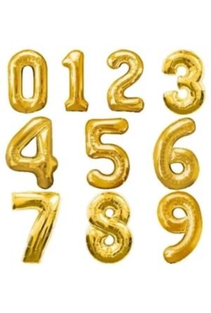 Numeros Dorado 16"