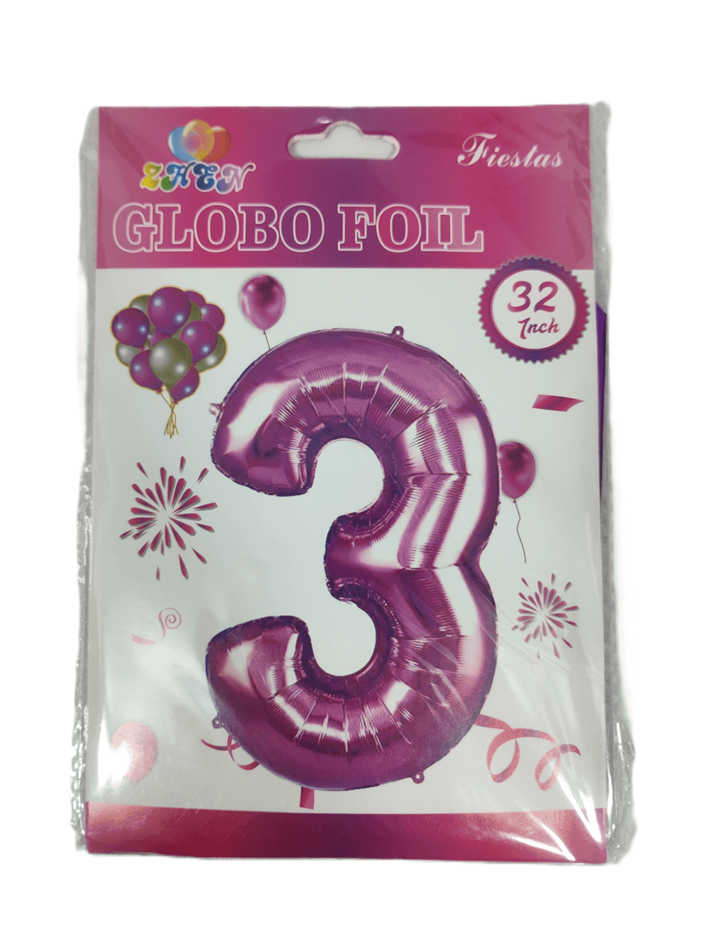 Numeros Rosa Fucsia 32″ - Globos y Globos