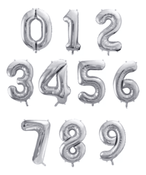 Numeros Plata 16"