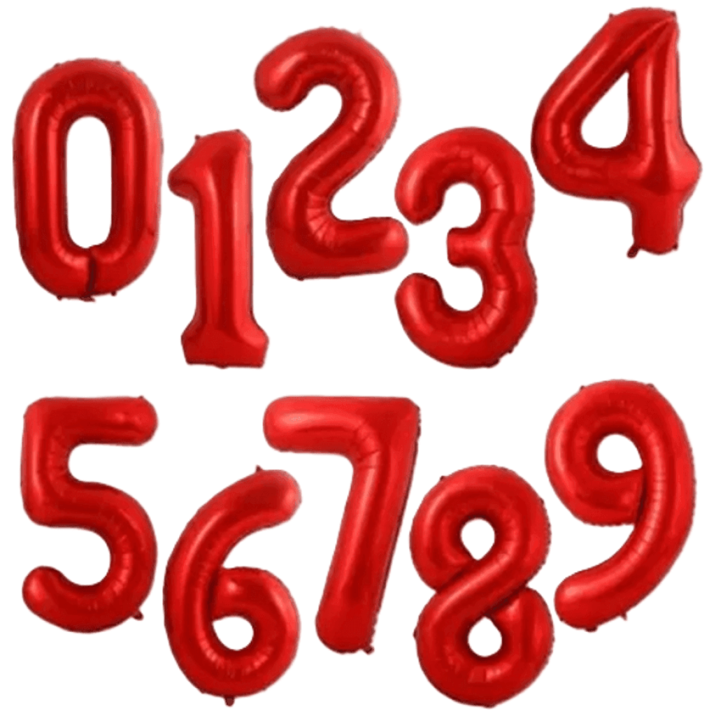 Numeros Rojo 16″ – globosyglobos.com.mx