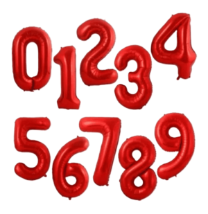 Numeros Rojo 16"