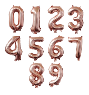 Numeros Rosa Gold 16"