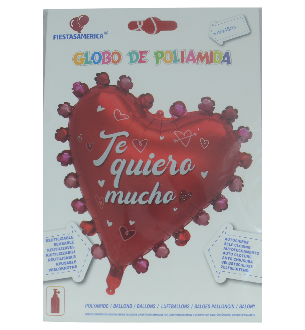 Globo Foil Corazon Te Quiero Mucho