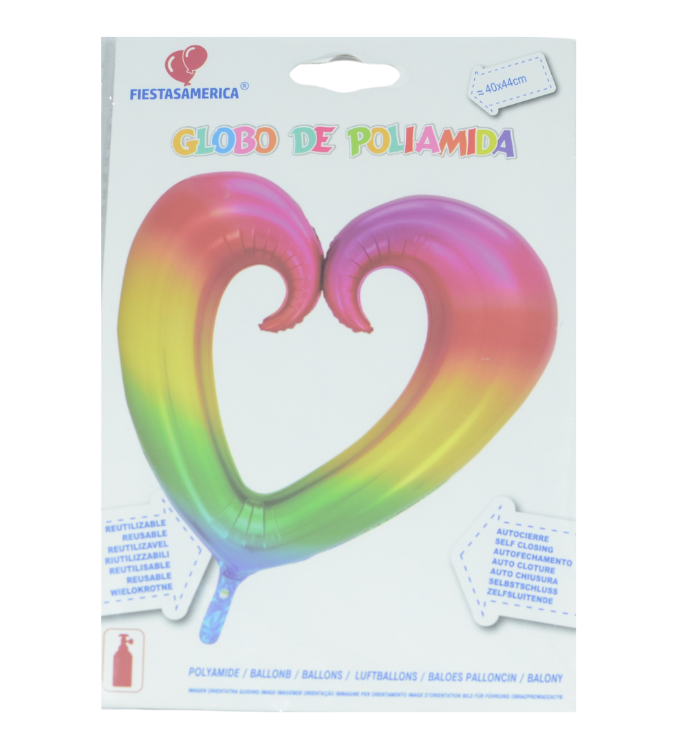 Globo Foil Corazon Armable Degrado